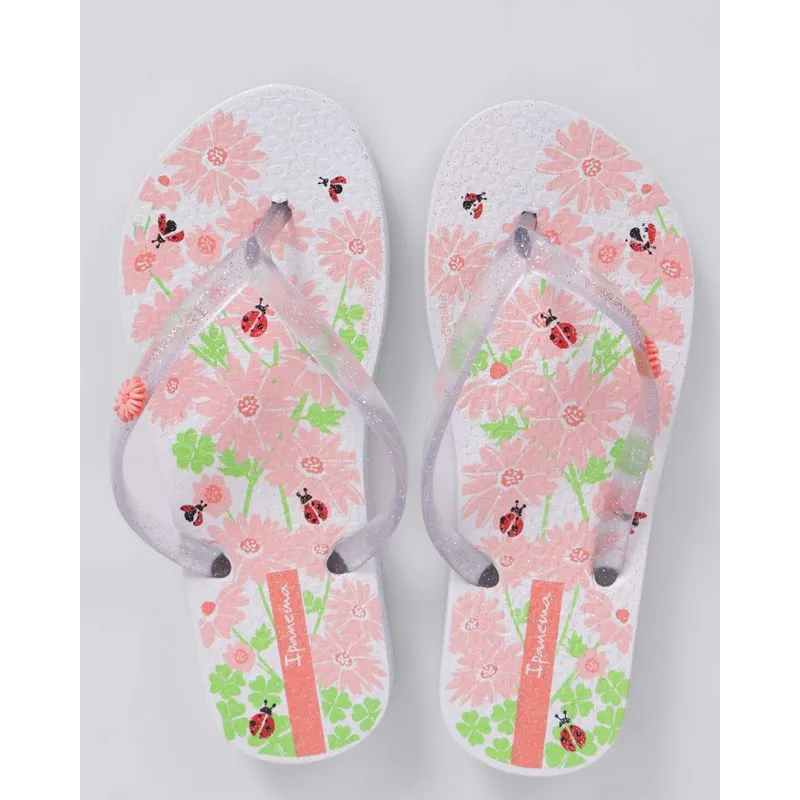 Chinelo Ipanema Infantil Garden Branco 23/24
