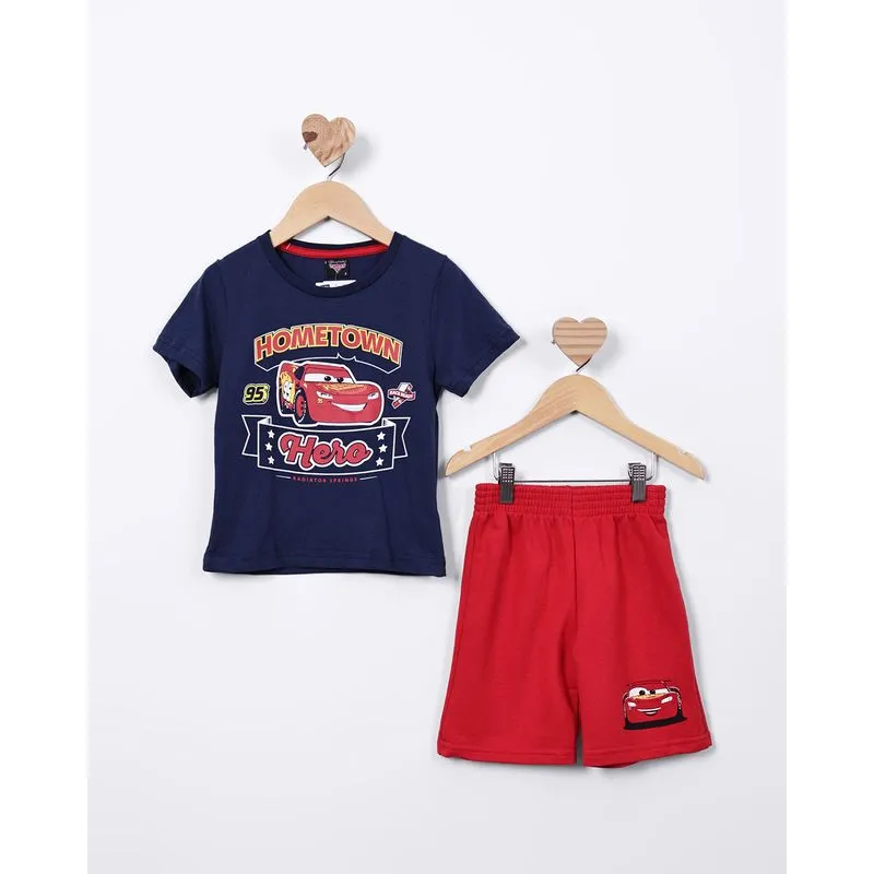 Conjunto Curto Bebê Estampa Disney McQueen Marinho 2