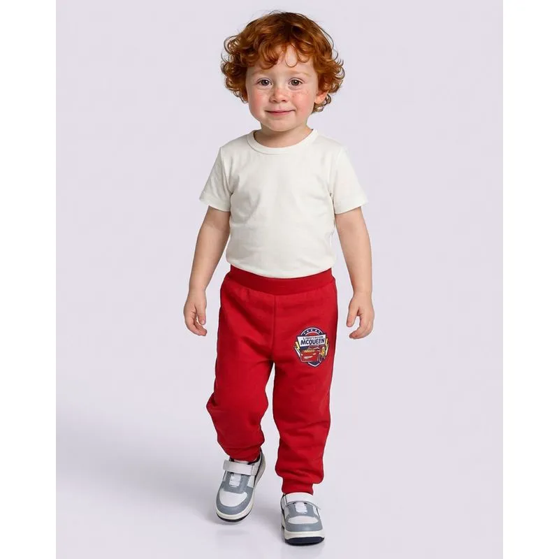 Calça Moletom Bebê Algodão com Estampa Disney McQueen Vermelha 3