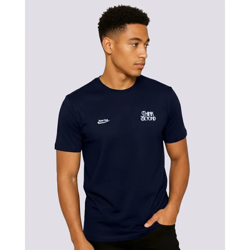 Camiseta Masculina Algodão Estampa Frontal Marinho P