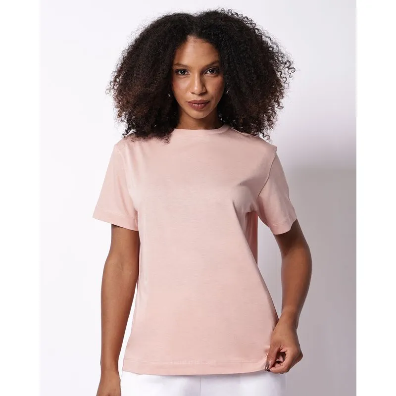 Camiseta Feminina Algodão Básica Rosa GG