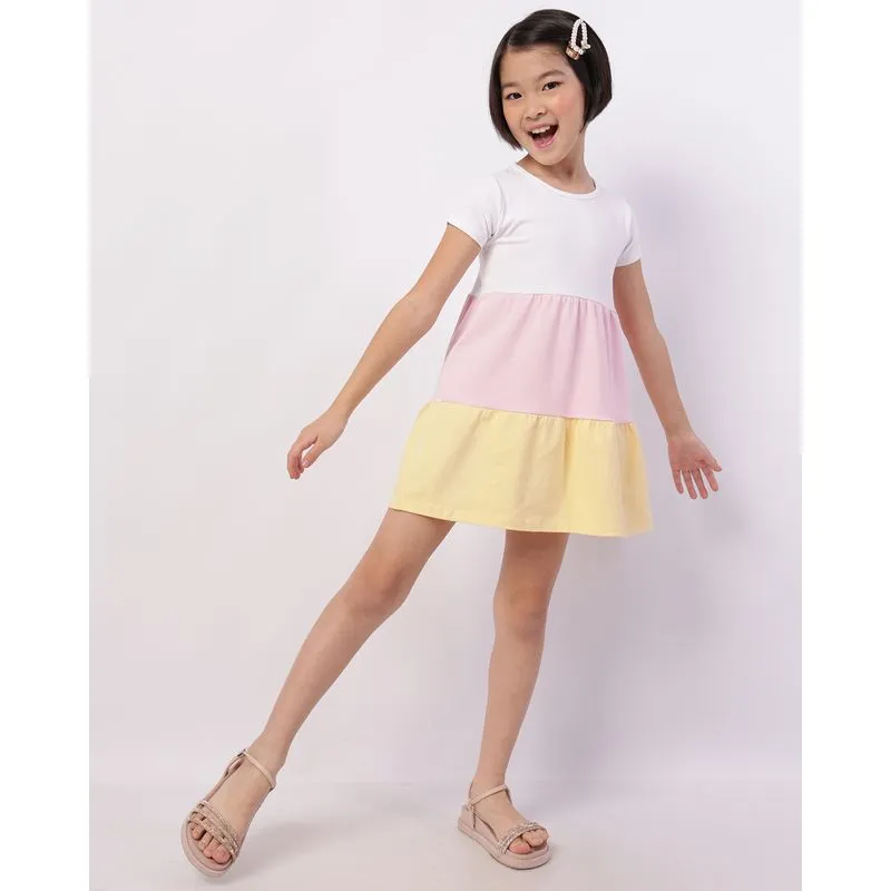 Vestido Infantil Curto Algodão Três Marias Branco 4
