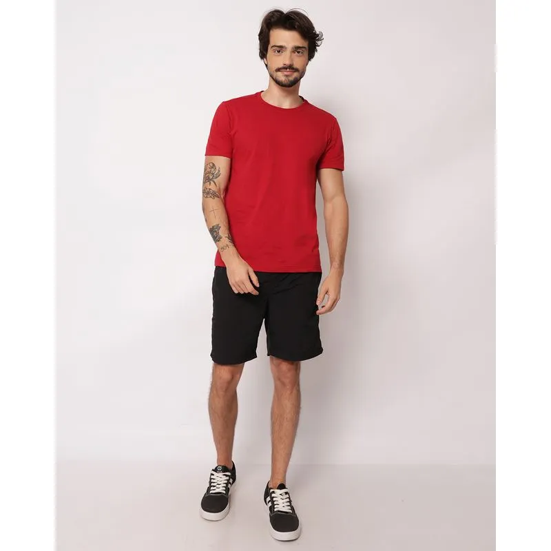Bermuda Surf Masculina Poliamida com Bolsos Cós com Elástico Preta G