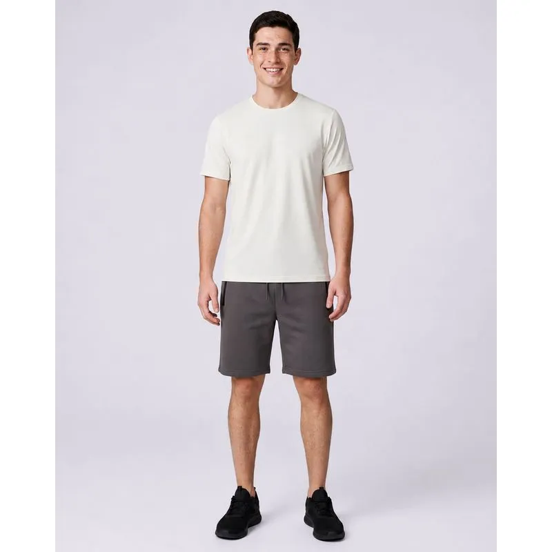 Bermuda Masculina Moletom Reta Básica Cinza GG