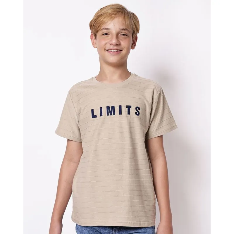 Camiseta Juvenil Algodão Texturizado Estampa Bege 12