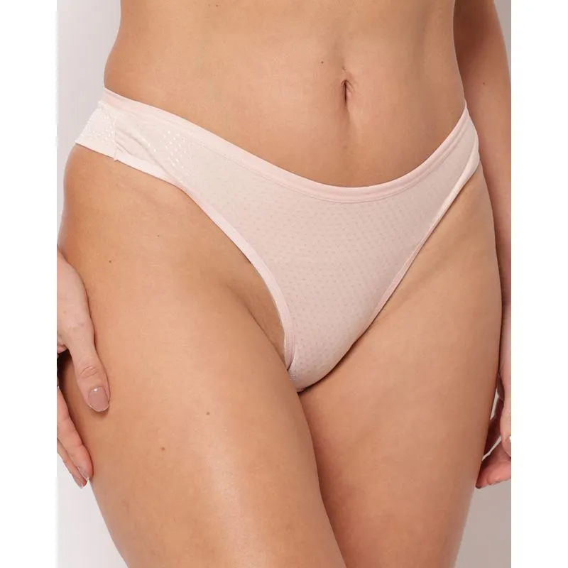 Calcinha Feminina Fio Duplo Texturizada Rosa M