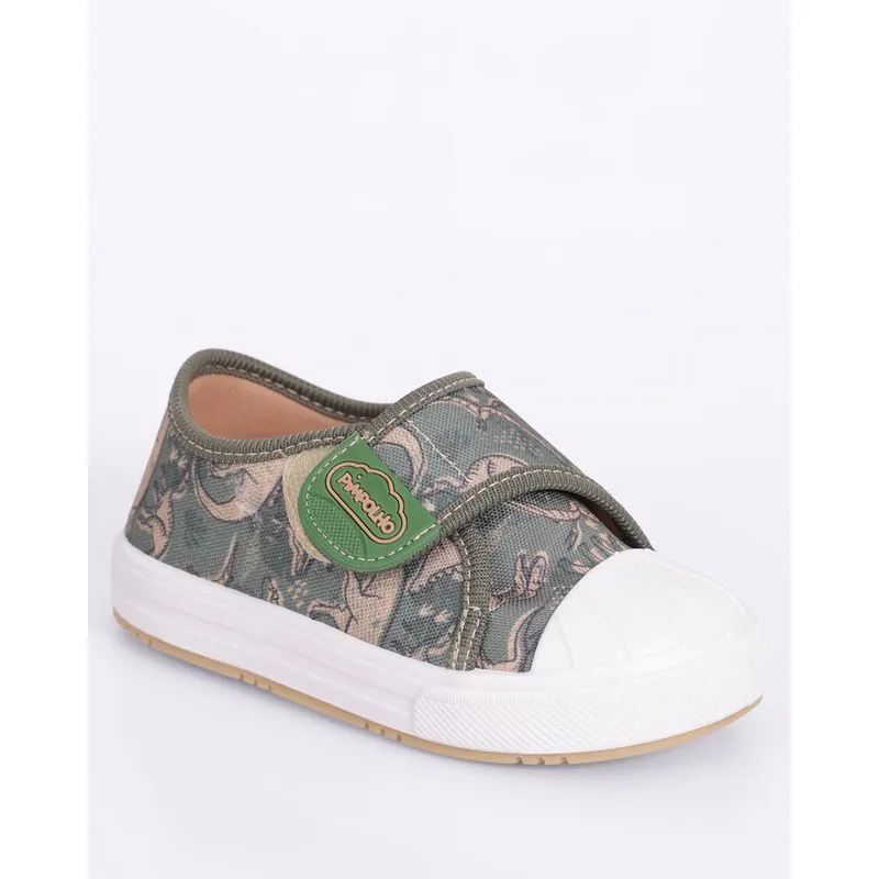 Tênis Bebê com Velcro Dinossauro Verde 27