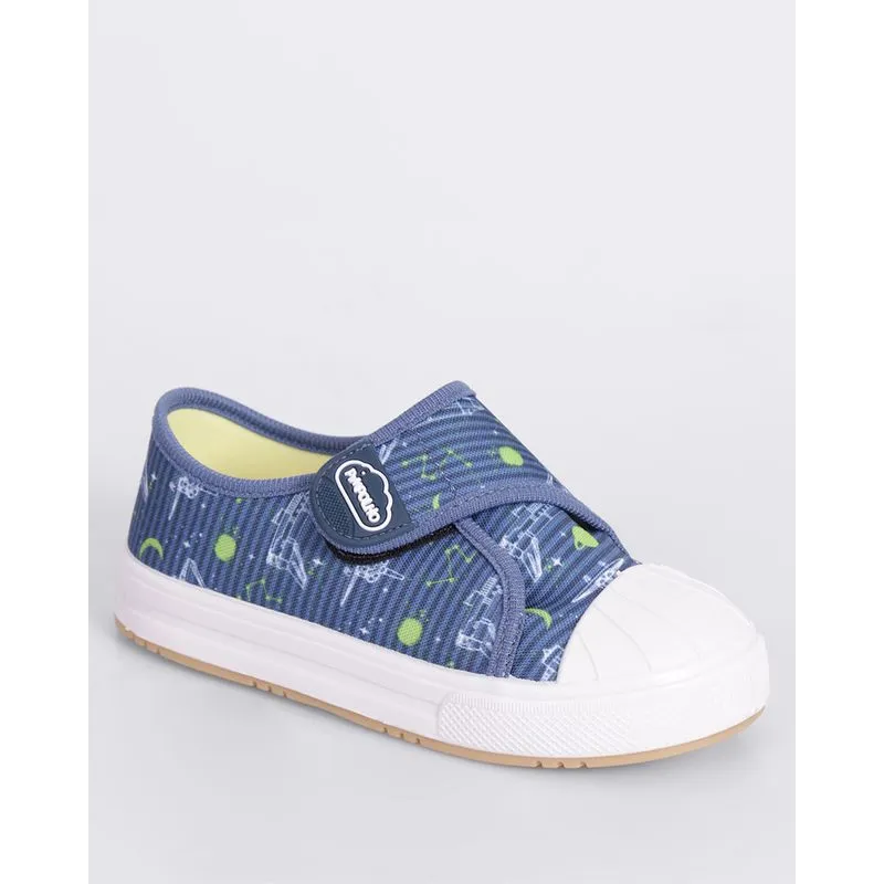 Tênis Infantil Pimpolho Star Kids Estampa Espaço Azul 24