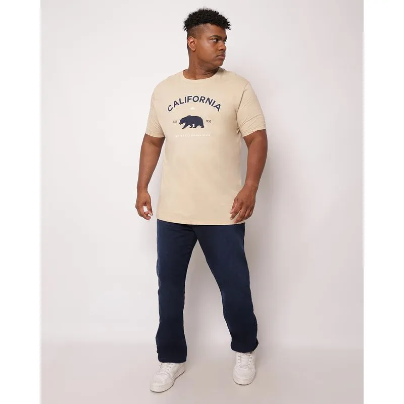 Calça Jeans Plus Size Masculina Slim Azul 56