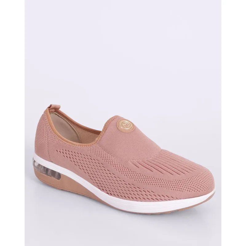 Tênis Feminino Slip On Modare Knit Tecnologia Gel Tech Bege 34
