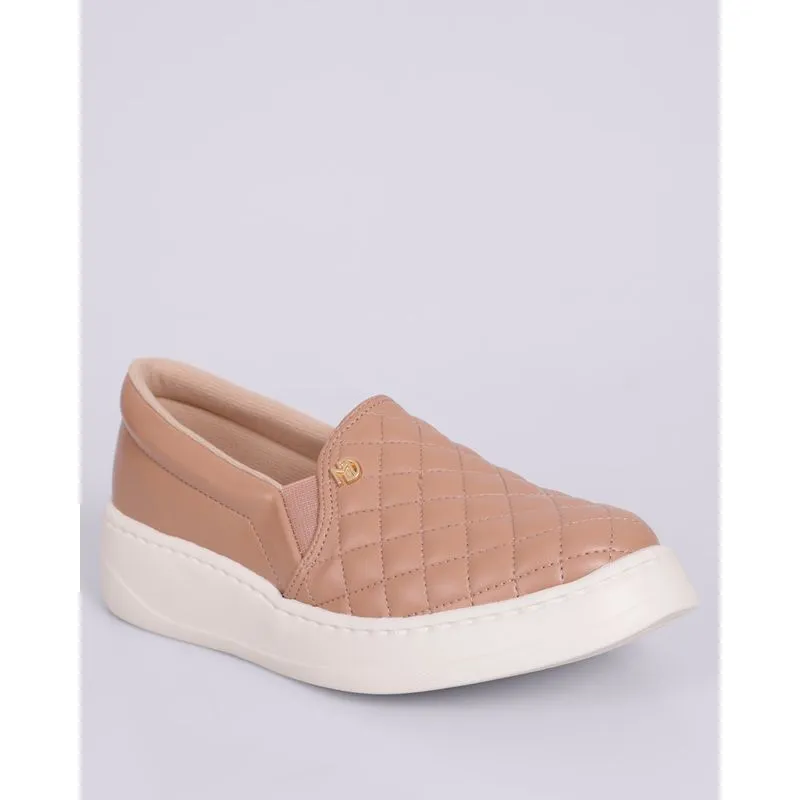 Tênis Feminino Modare Slip On com Matelassê Bege 37