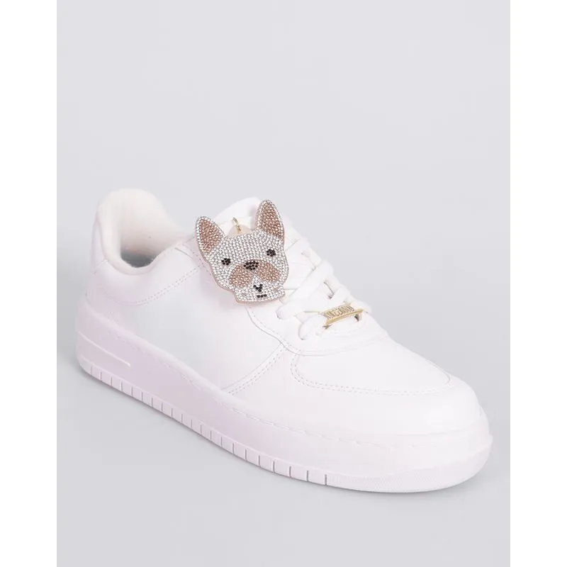 Tênis Feminino Casual Vizzano com Aplique de Cachorrinho Branco 38