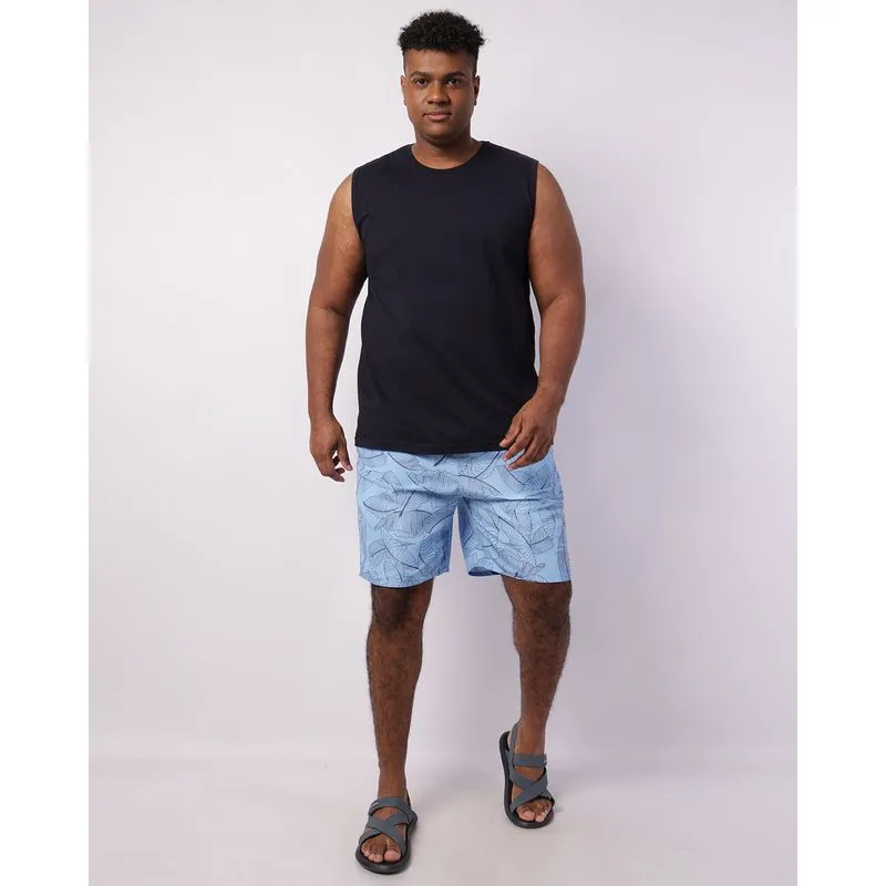 Bermuda Surf Plus Size Masculina Estampada Azul G3