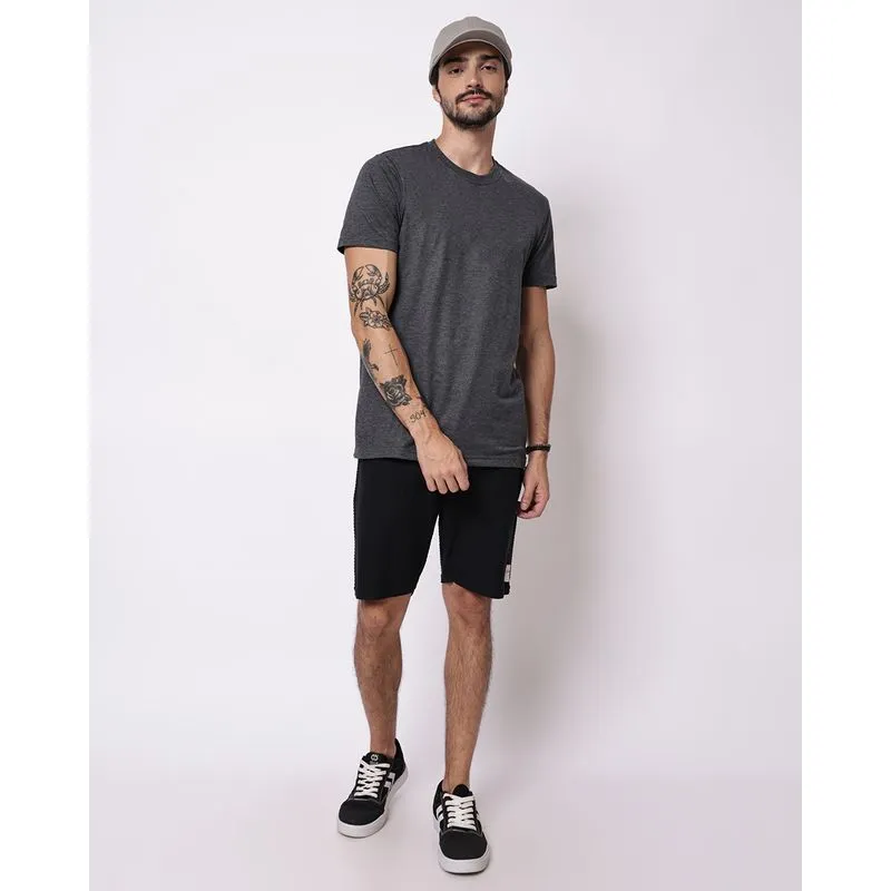 Bermuda Masculina Algodão Texturizado com Bolsos Preta G