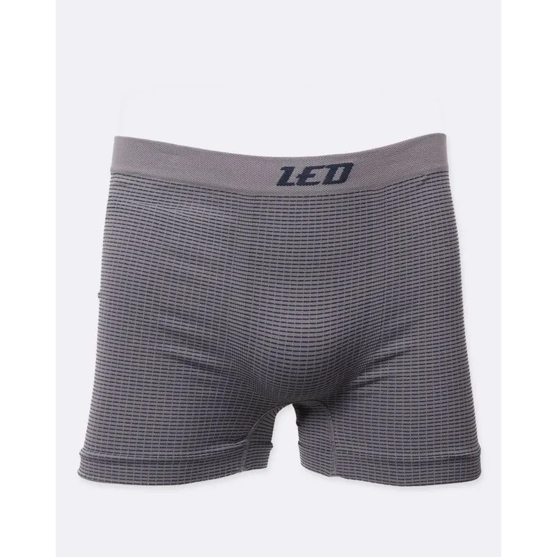 Cueca Boxer de Poliamida Listrada Cinza P