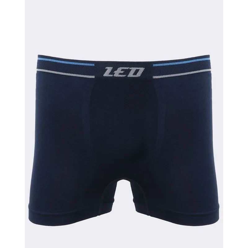 Cueca Masculina Boxer Led Sem Costura Azul Escuro G