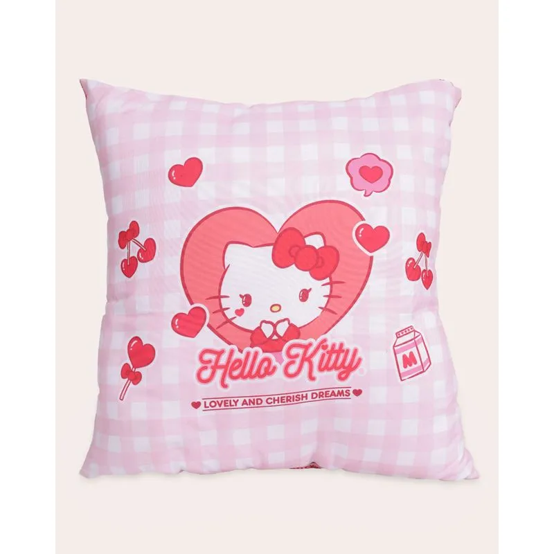 Almofada Infantil 40cm x 40cm Hello Kitty Cereja Rosa UN