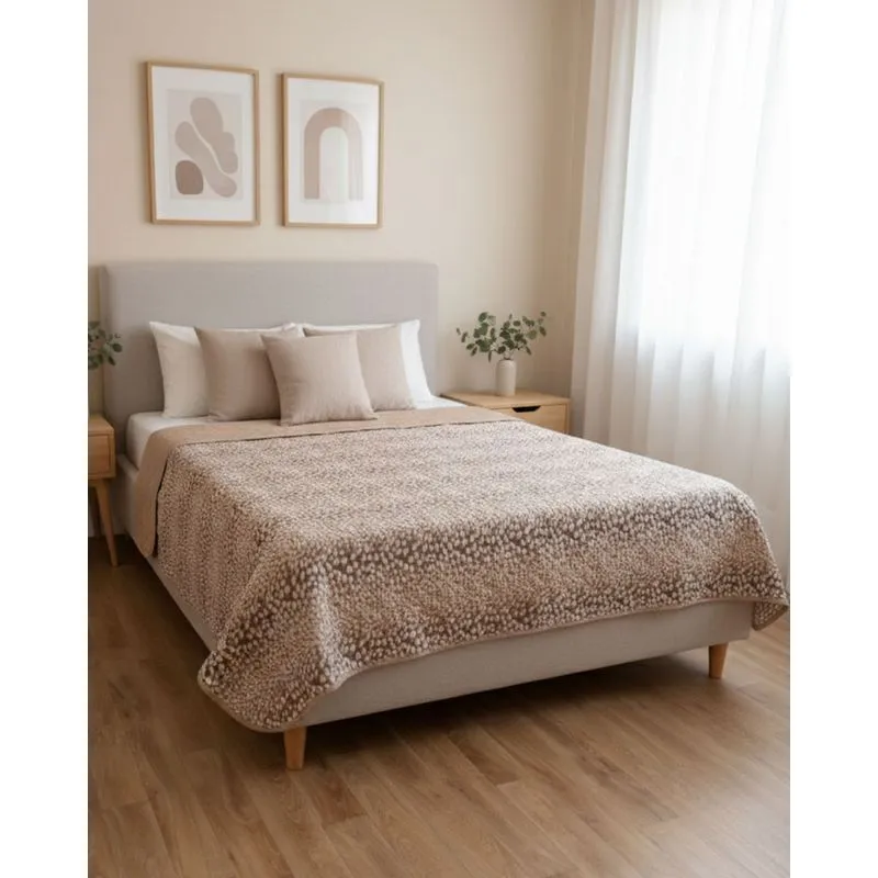 Colcha Queen Andreza Imaginaire Skin 240cm x 250cm Bege UN