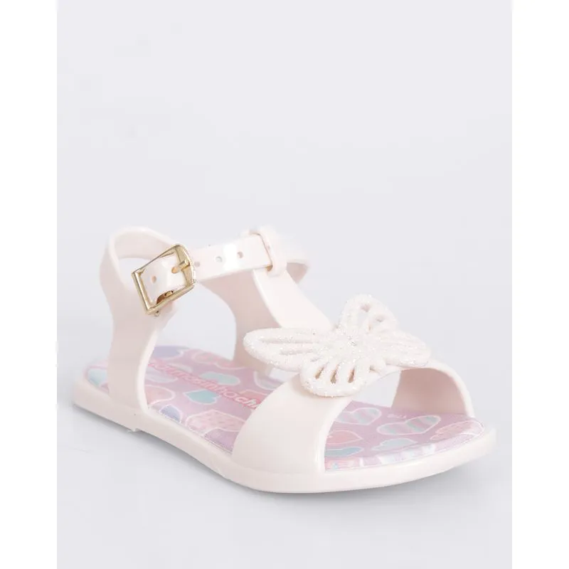 Sandália Bebê Borboleta Off White 25/26