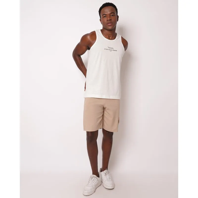 Bermuda Masculina Reta Moletinho Bolsos Cargo Bege P