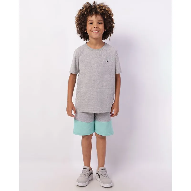 Bermuda Infantil Moletinho com Recortes Marinho 4