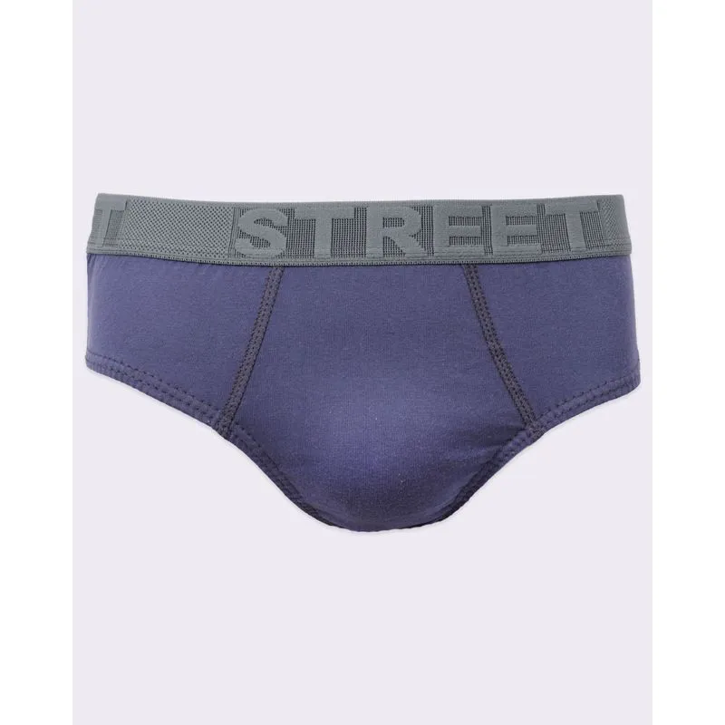 Cueca Slip Masculina Algodão com Estampa Sortida Azul GG