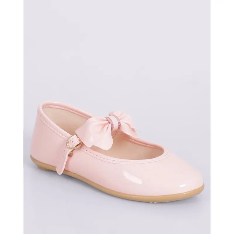 Sapatilha Infantil Pimpolho Aplicação Laço Rosa 22