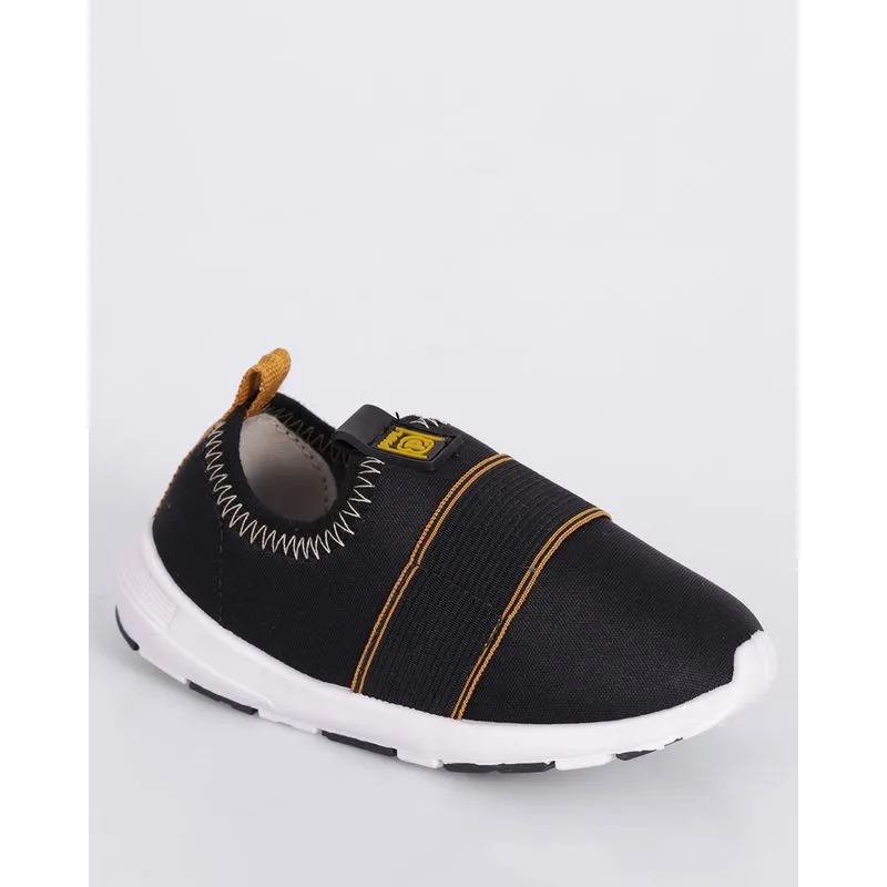 Tênis Bebê Casual Slip On com Elástico Preto 24