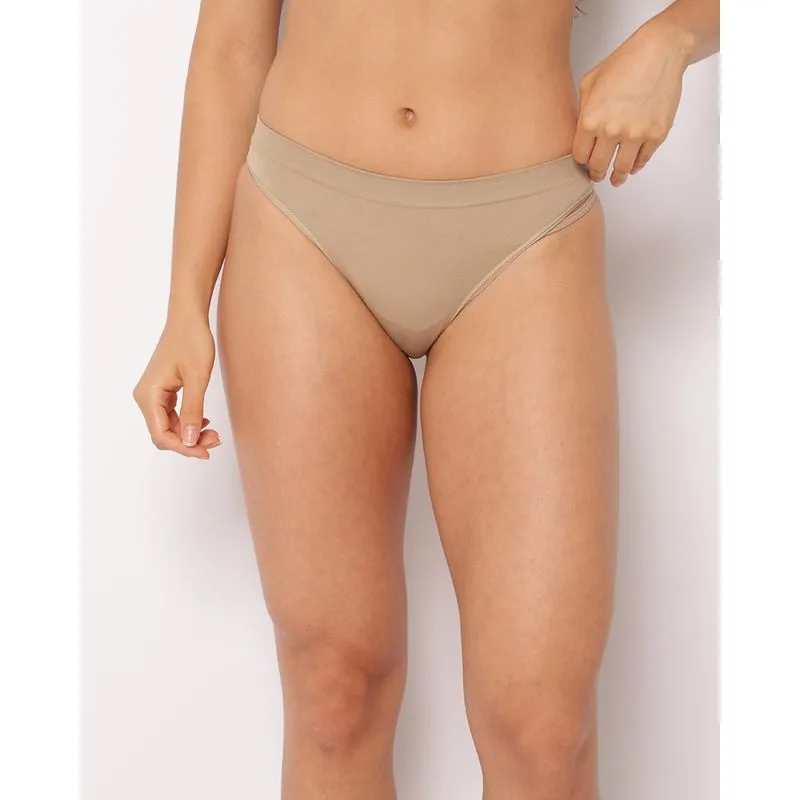 Calcinha Feminina Biquini Poliamida Zee Rucci Bege G
