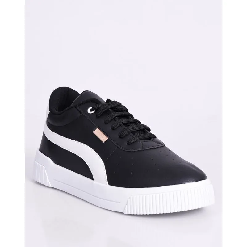 Tênis Feminino Izalu Casual com Recortes Preto 37