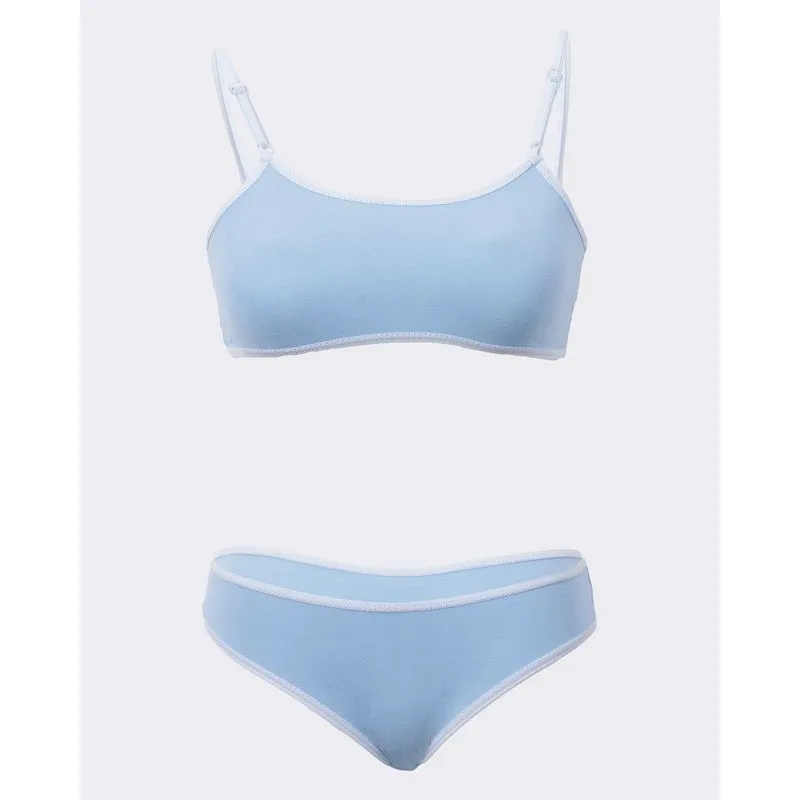 Conjunto Juvenil Calcinha e Sutiã Azul 12