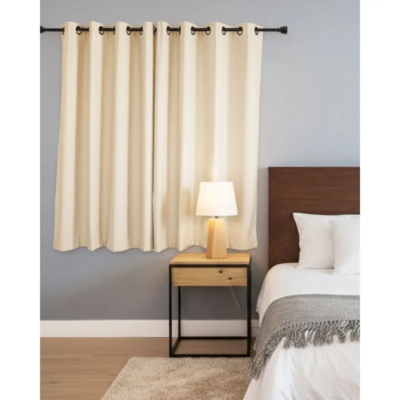 Cortina Bella Janela 260cm x 170cm Texturizada Bege UN