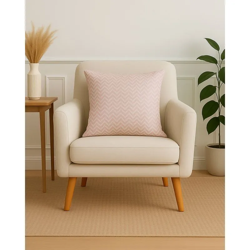 Capa de Almofada 45cm x 45cm Jacquard Rosa UN