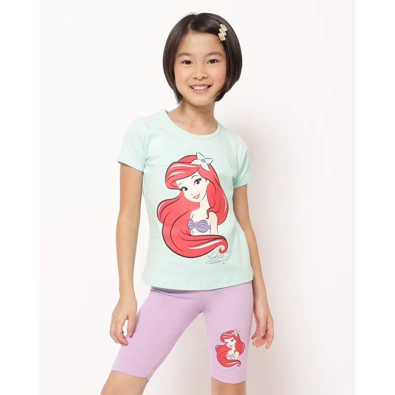 Conjunto Infantil Disney Ariel Curto Verde 6