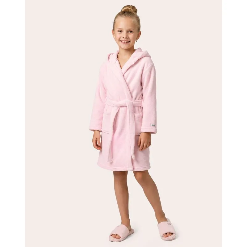 Roupão Infantil com Capuz Unicórnio Rosa G