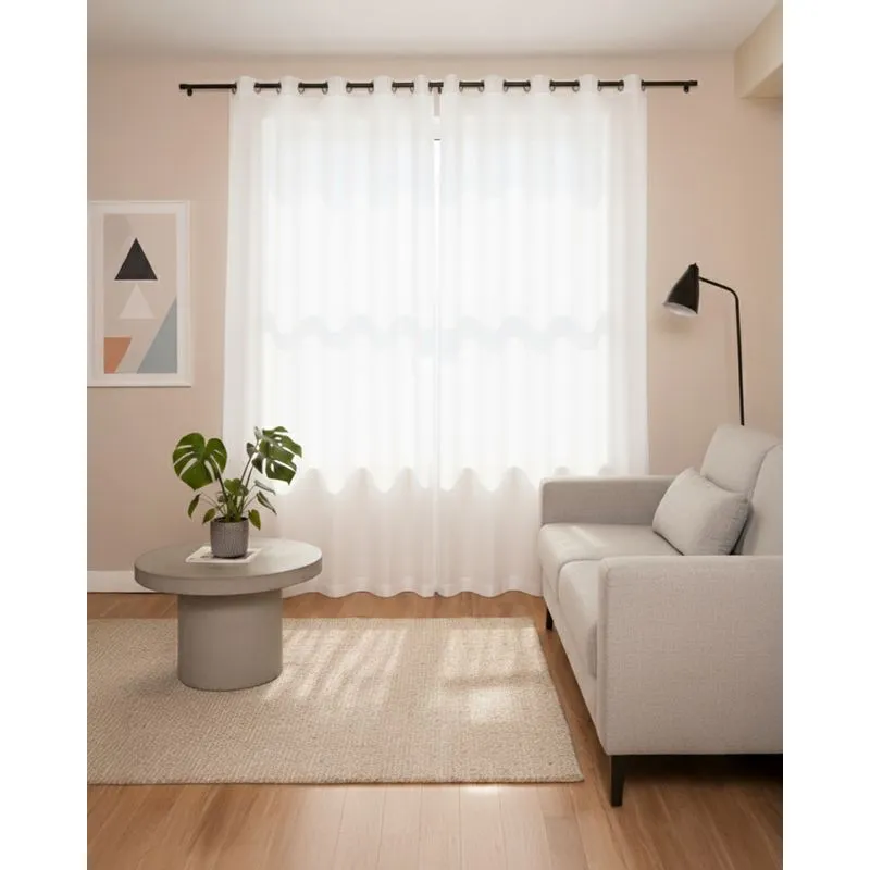 Cortina Duplex BecaDecor 250cm x 180cm Off White UN