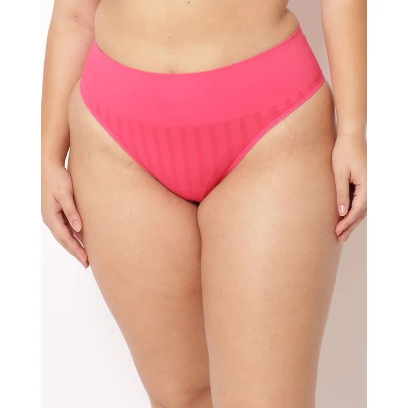 Calcinha Plus Size Cintura Alta Zee Rucci Sem Costura Rosa G1
