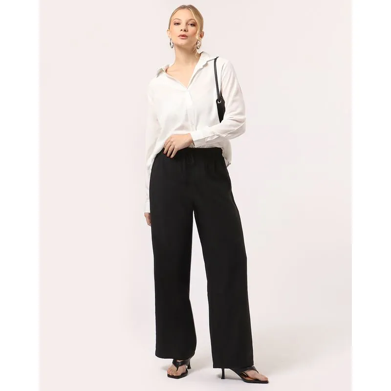 Calça Feminina Berry & Co. Alfaiataria Pantalona Preta G