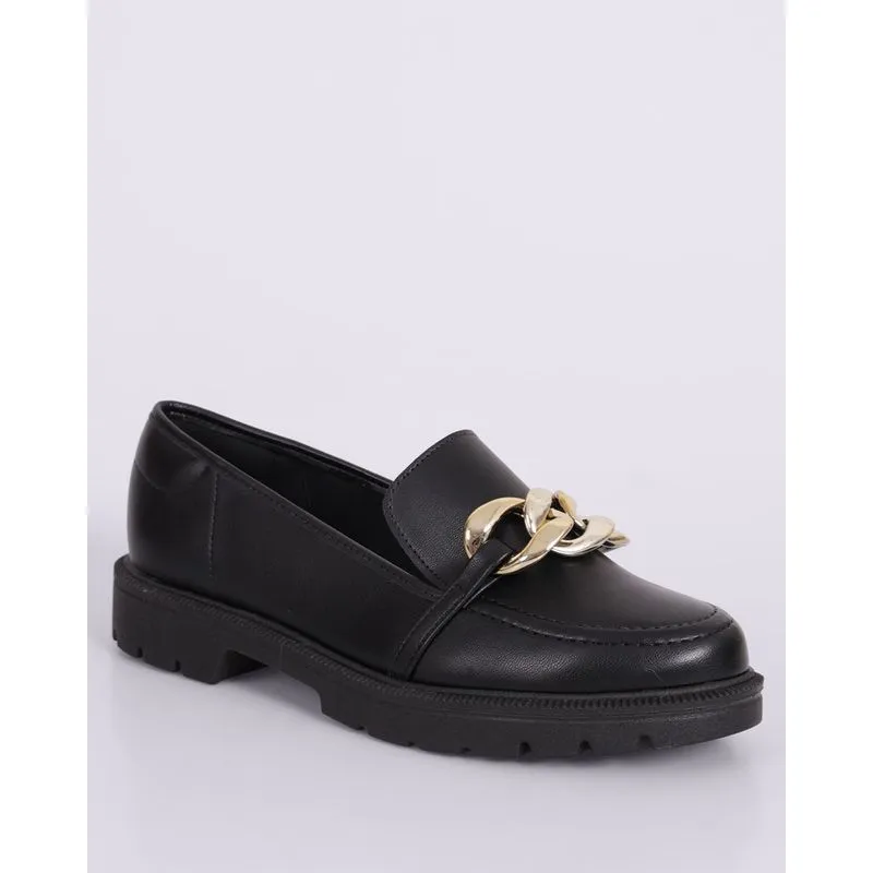 Mocassim Feminino Beira Rio com Detalhe Trançado Preto 38