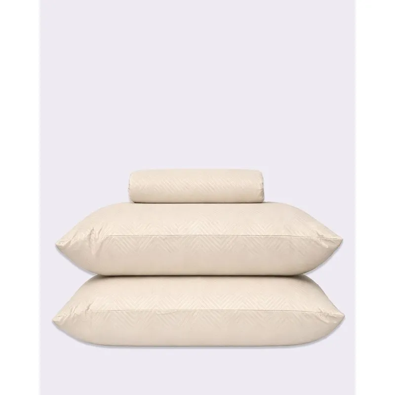 Jogo De Cama King Olinda 3 Peças Jacquard Acetinado Bege UN