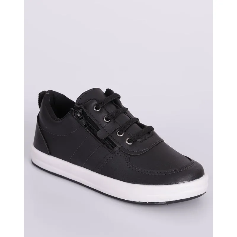 Tênis Infantil Casual Preto com Zíper Lateral Preto 34