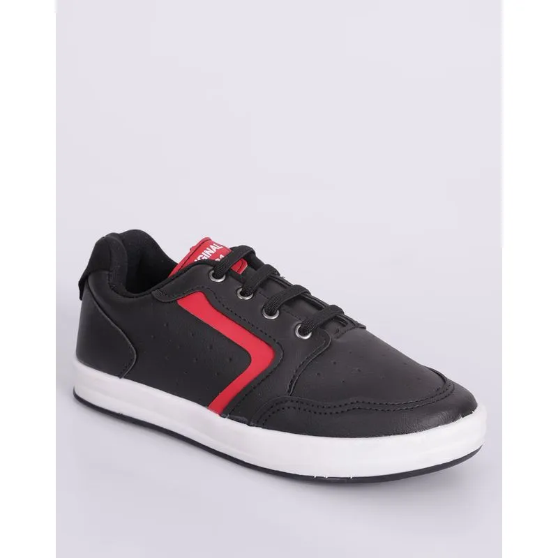 Tênis Infantil Casual com Recorte Preto 32