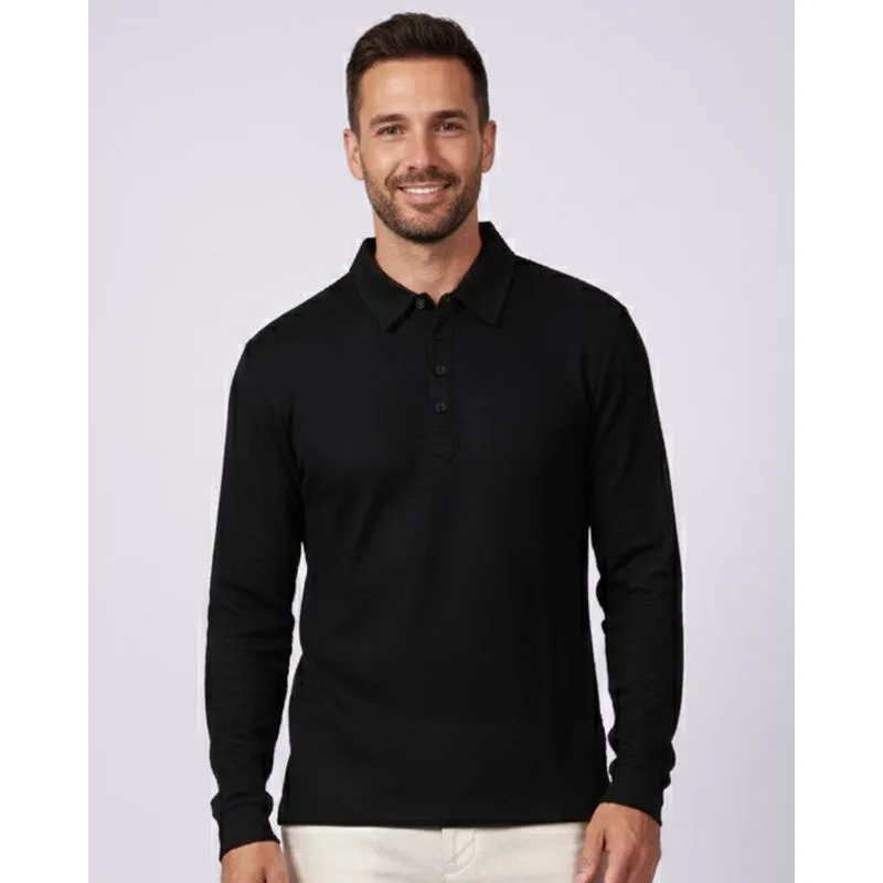 Bata Masculina Viscolinho Manga Longa Preta GG