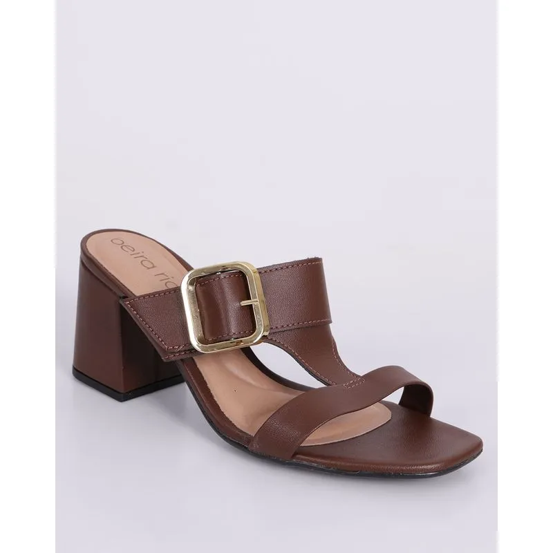 Tamanco Feminino Vizzano com Fivela Marrom 40