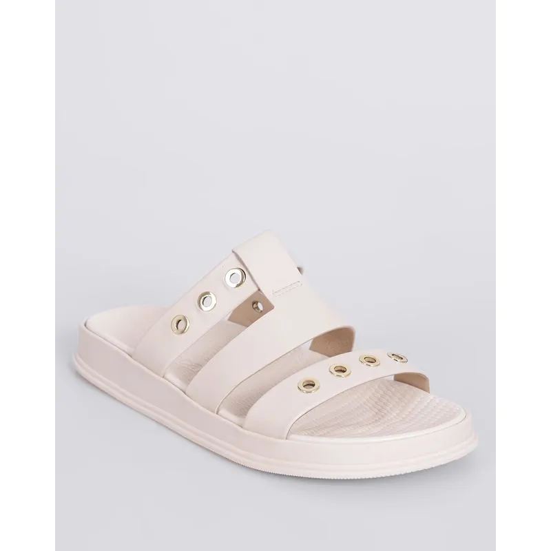 Sandália Feminina Flatform Moleca com Ilhós Branca 37