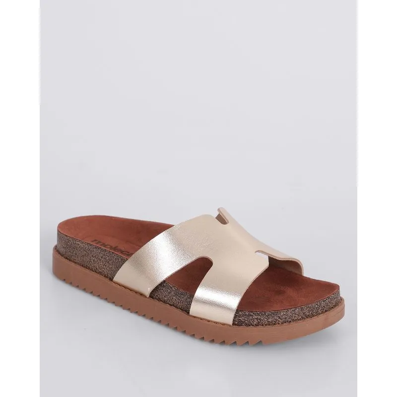 Sandália Feminina Flatform Moleca Dourada 37