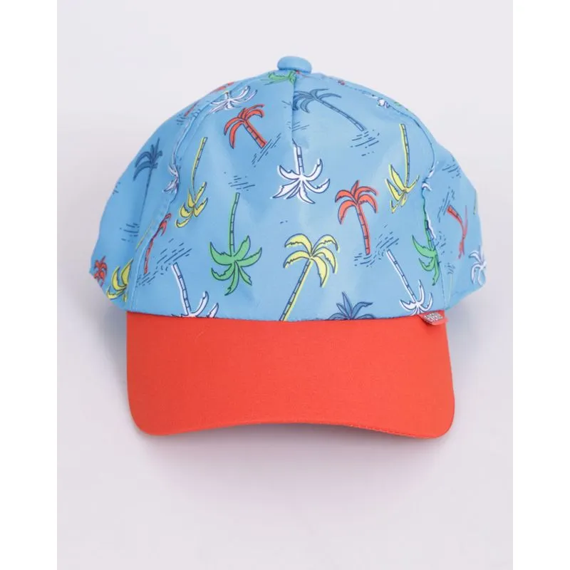 Boné Microfibra Infantil Estampa Tropical Azul G