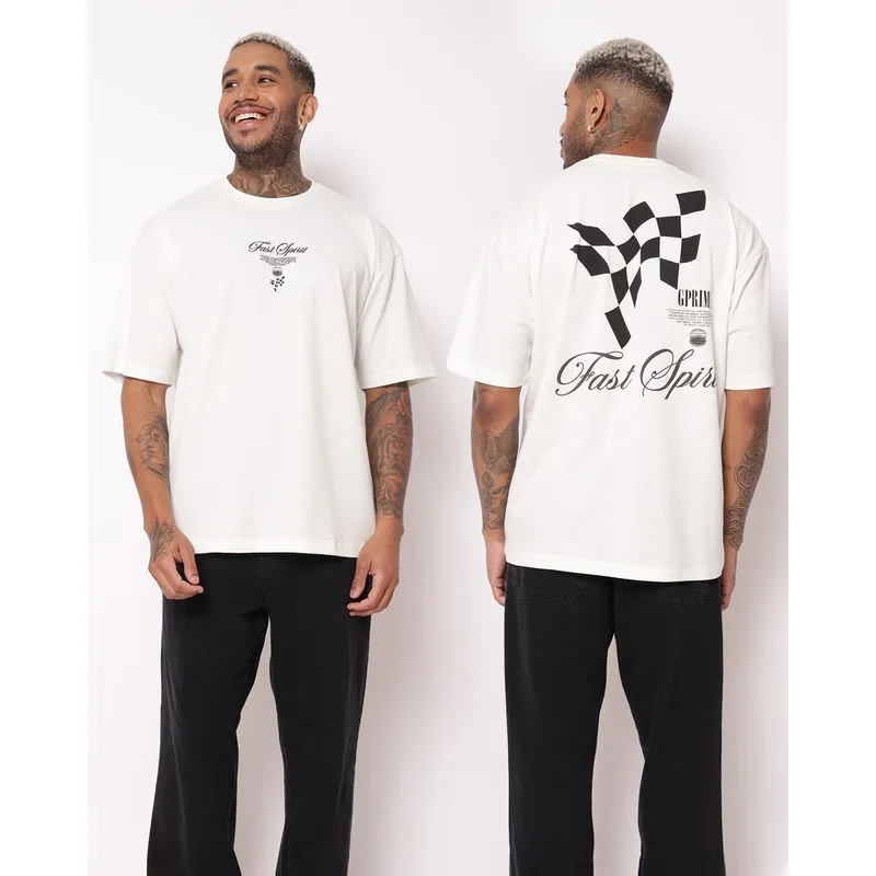 Camiseta Masculina Oversized Texturizada Off White P