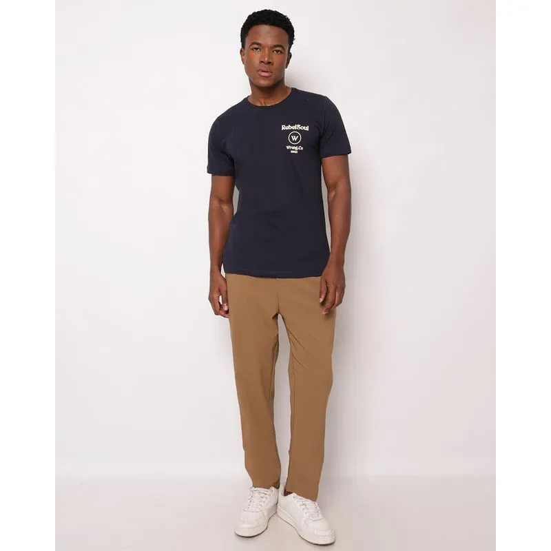 Calça Maculina Jogger com Bolsos Cordão Bege 48