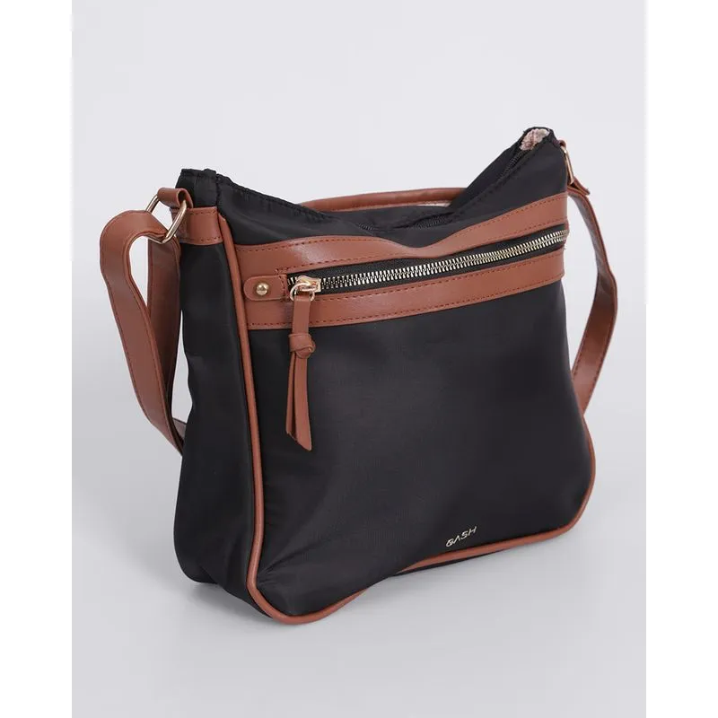 Bolsa Feminina Transversal com Zíper Preta UN